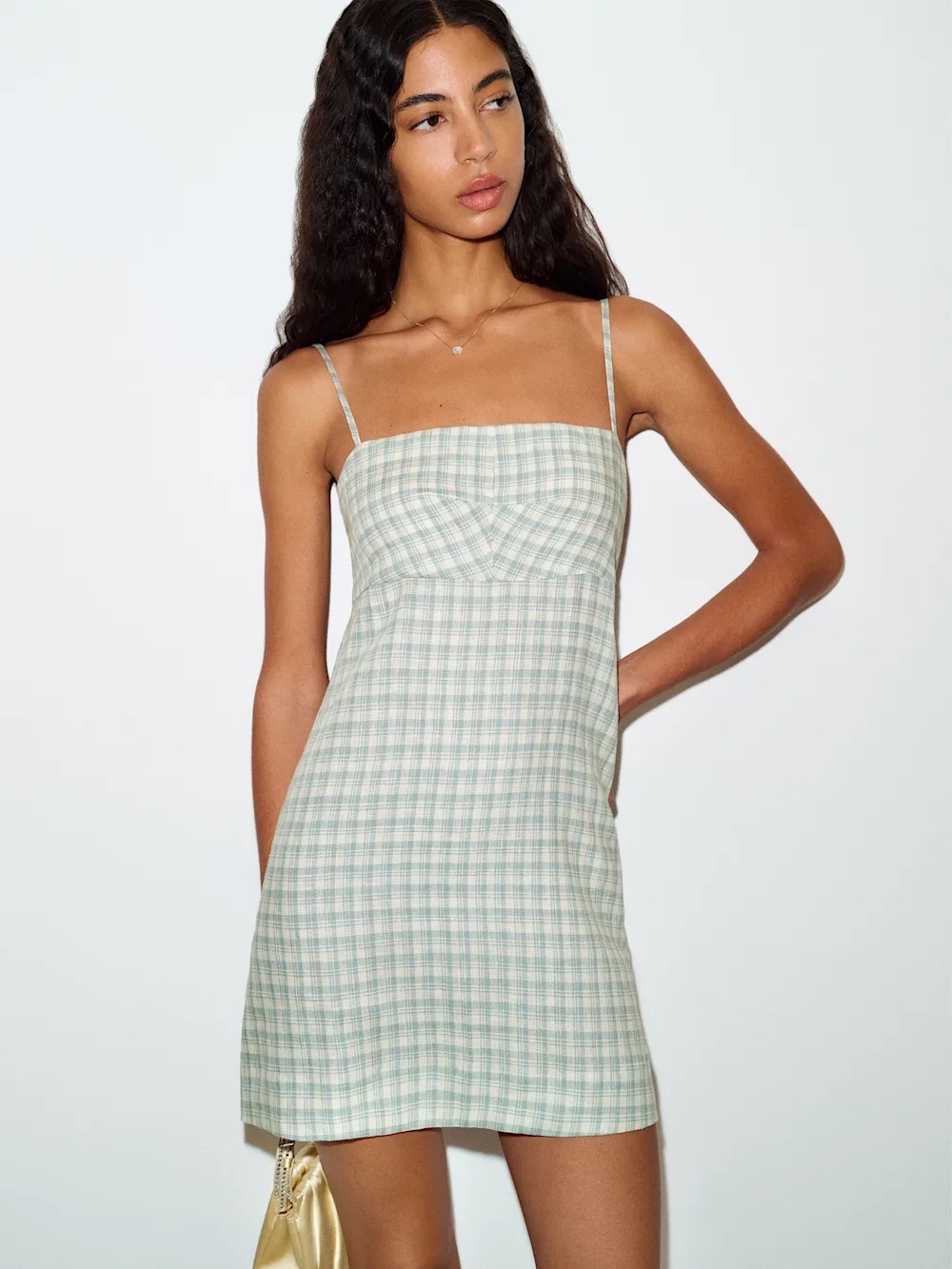 Reformation Demi Linen Dress Blue - Size 8